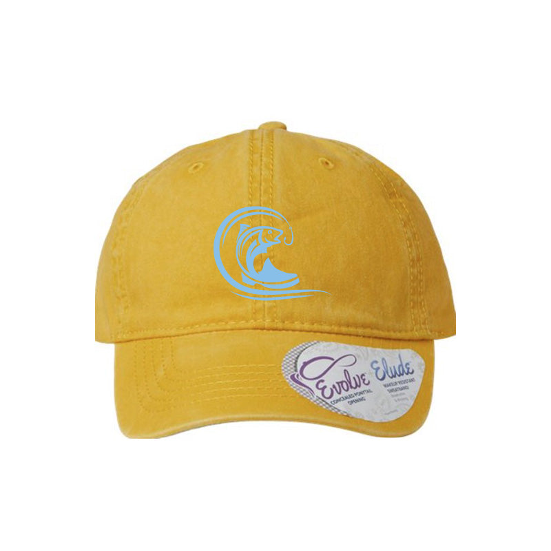 Women's Yellow Unstructured Ponytail Hat